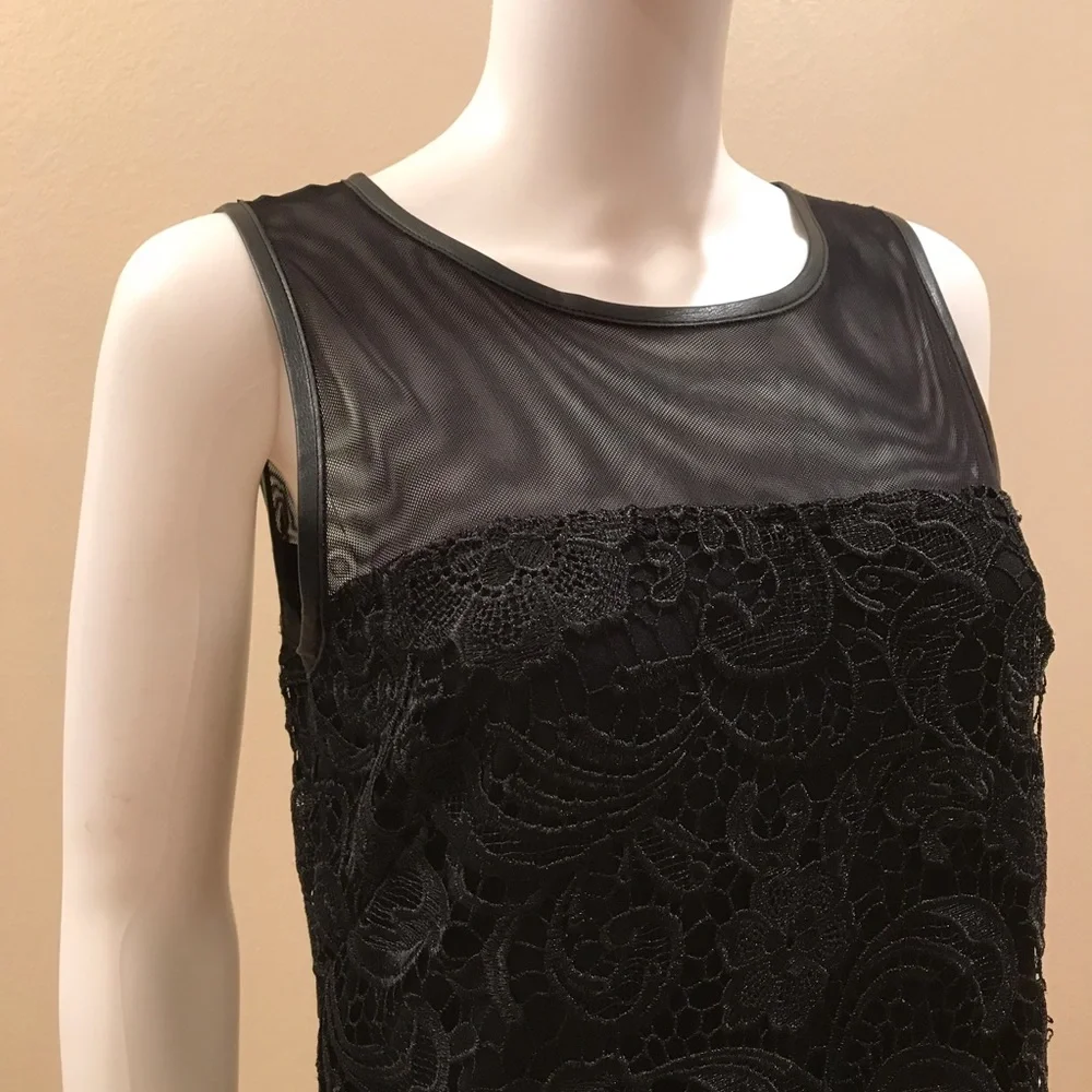 INC International Concepts Black Lace Dress Size 8 Sleeveless Formal Elegant - Picture 3 of 14